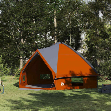Teepee Tent voor 10 Personen 10-persoons Grijs en Oranje