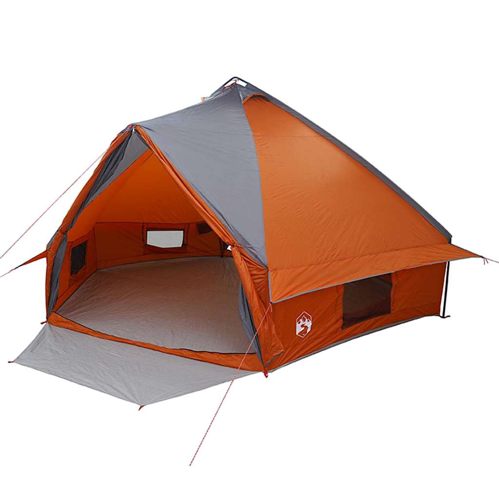 Teepee Tent voor 10 Personen 10-persoons Grijs en Oranje
