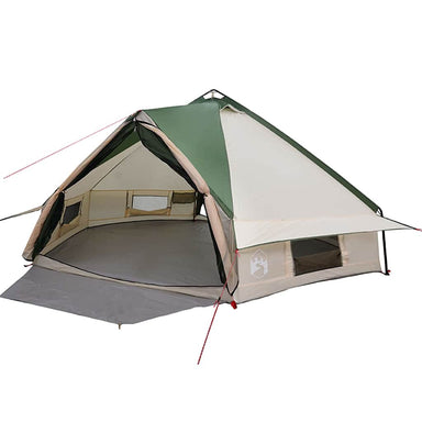Teepee Tent 8-Persoon 8-persoons Groen en Wit