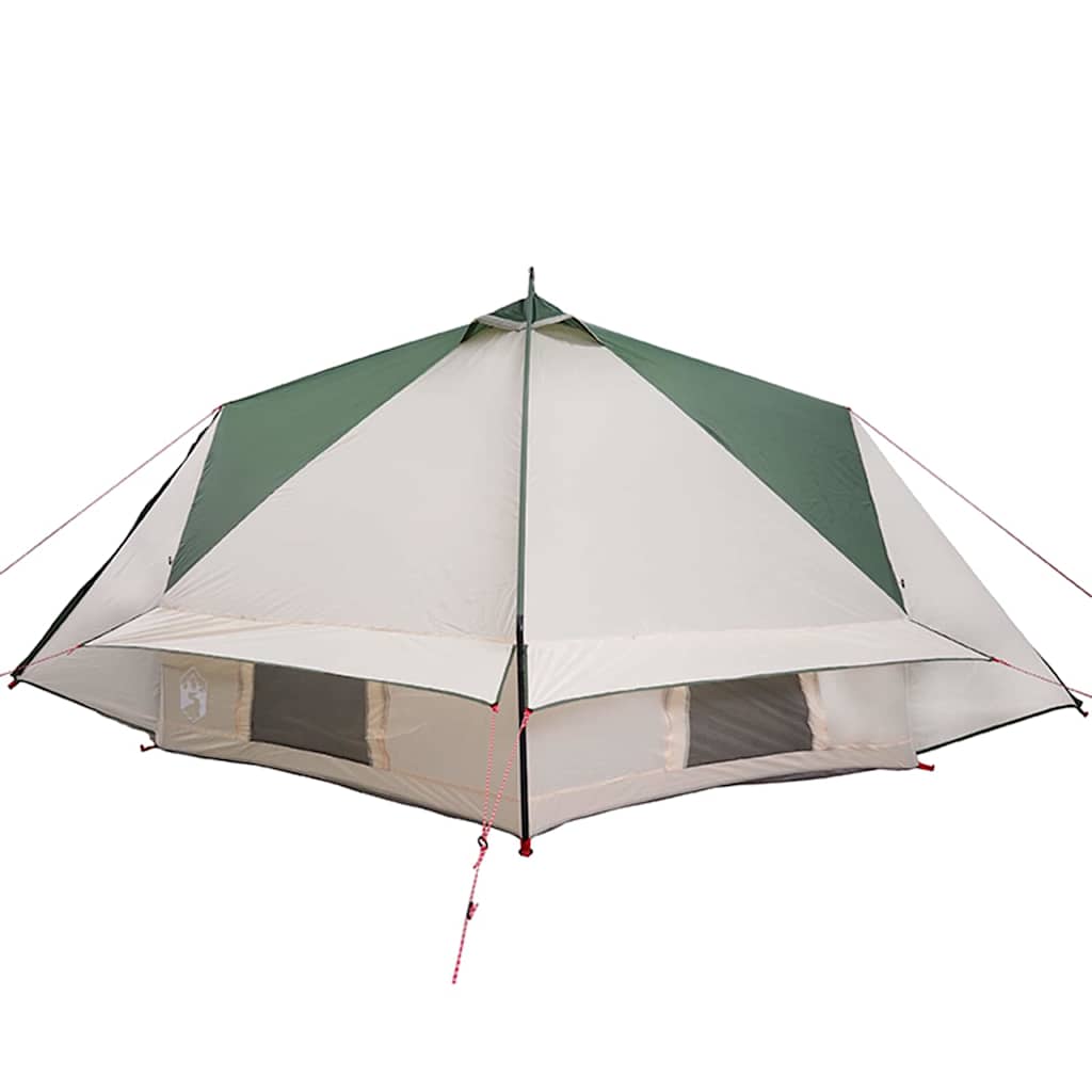 Teepee Tent 8-Persoon 8-persoons Groen en Wit