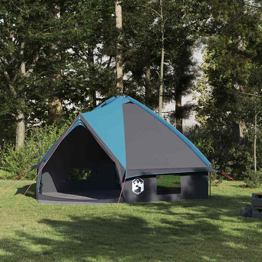 Teepee Tent 8-Persoon 8-persoons Blauw en Grijs
