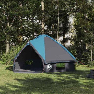 Teepee Tent 8-Persoon 8-persoons Blauw en Grijs