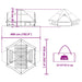 Teepee Tent 8-Persoon 8-persoons Blauw en Grijs