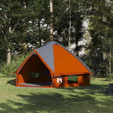 Teepee Tent 8-Persoon 8-persoons Grijs en Oranje
