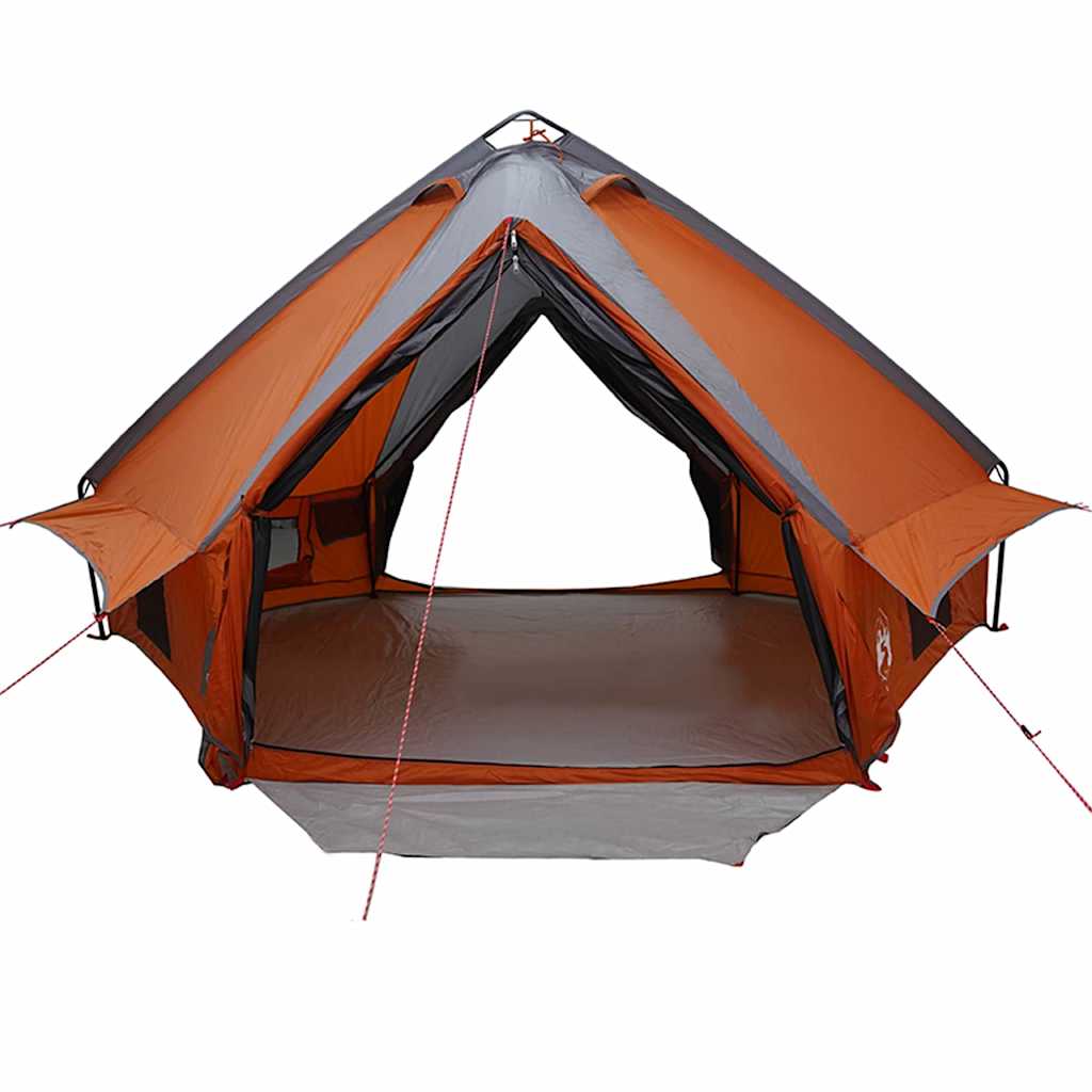 Teepee Tent 8-Persoon 8-persoons Grijs en Oranje