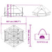 Teepee Tent voor 6 Personen 6-persoons Groen en Wit