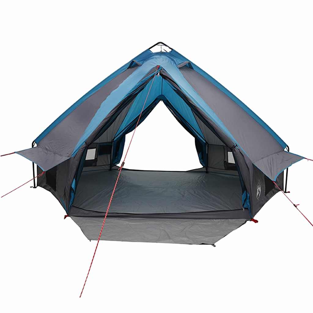 Teepee Tent voor 6 Personen 6-persoons Blauw en Grijs