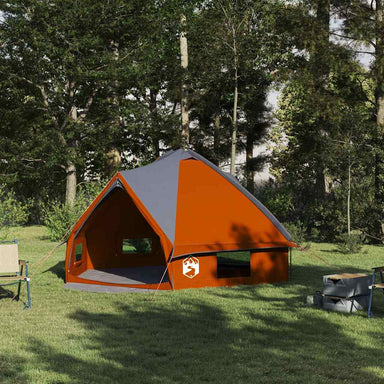 Teepee Tent voor 6 Personen 6-persoons Grijs en Oranje
