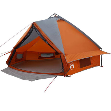 Teepee Tent voor 6 Personen 6-persoons Grijs en Oranje