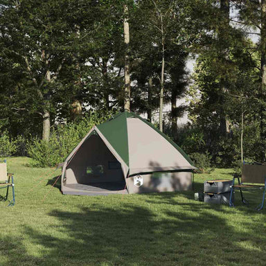 Teepee Tent voor 4 Personen 4-persoons Groen en Grijs