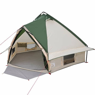 Teepee Tent voor 4 Personen 4-persoons Groen en Grijs
