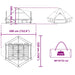 Teepee Tent voor 4 Personen 4-persoons Groen en Grijs