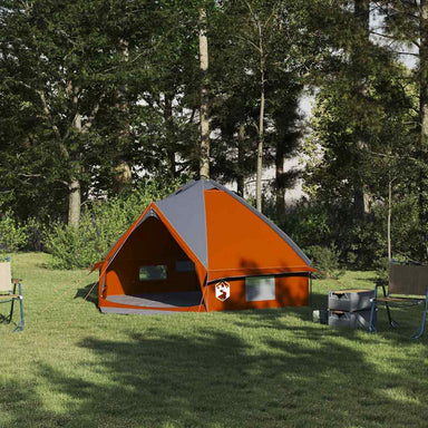 Teepee Tent 4-Person 4-persoons Grijs en Oranje