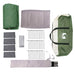 Gezinstent voor 20 personen Groen en Wit 745 x 700 x 217 cm