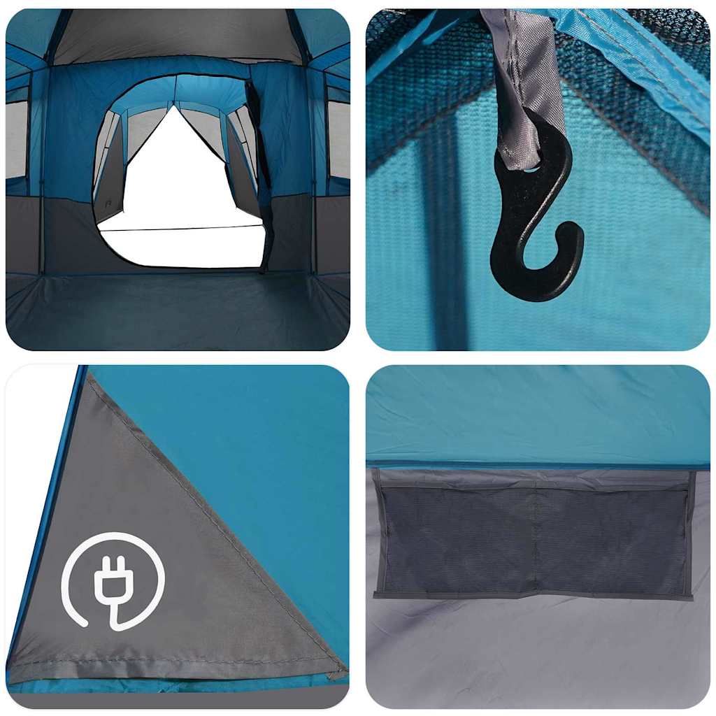 Gezinstent voor 20 personen Blauw en Grijs 745 x 700 x 217 cm