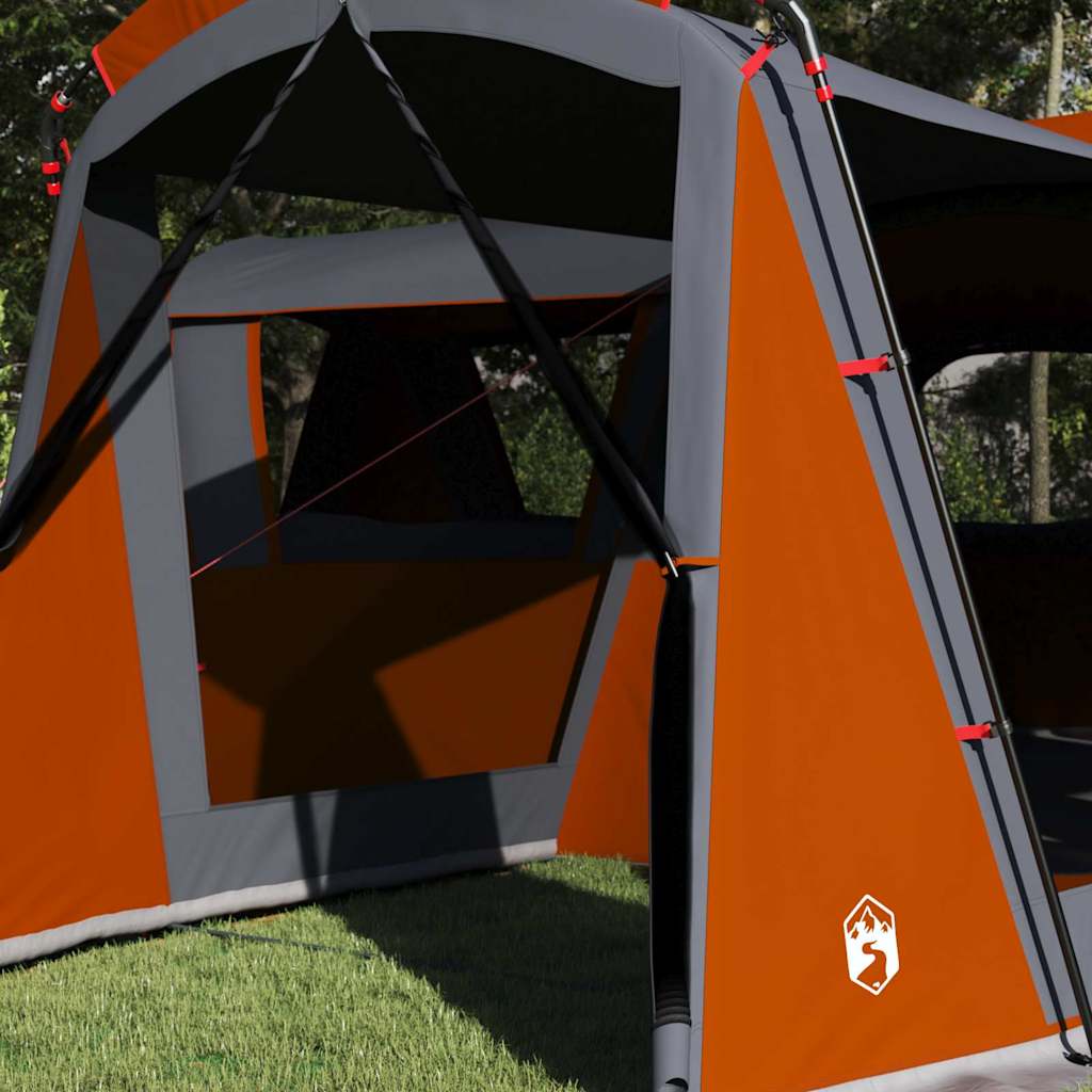 Gezinstent voor 20 personen Grijs en Oranje 745 x 700 x 217 cm