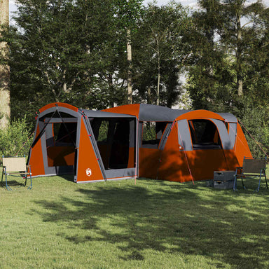 Gezinstent voor 20 personen Grijs en Oranje 745 x 700 x 217 cm