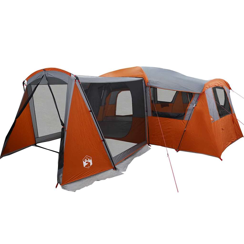 Gezinstent voor 20 personen Grijs en Oranje 745 x 700 x 217 cm