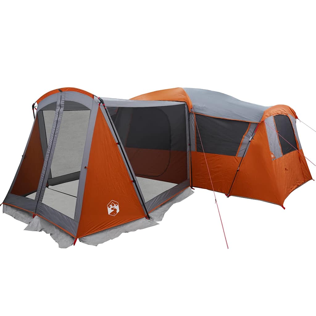 Gezinstent voor 20 personen Grijs en Oranje 745 x 700 x 217 cm
