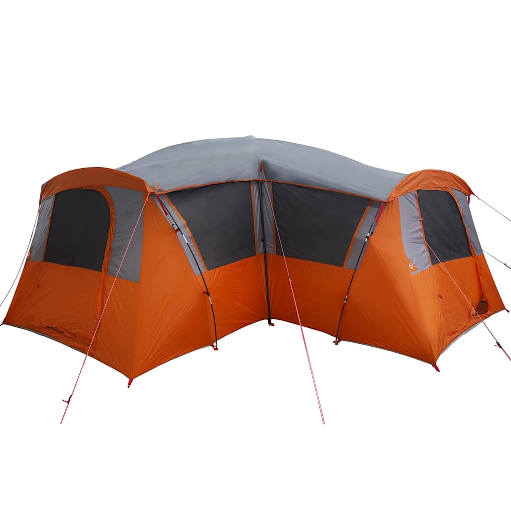 Gezinstent voor 20 personen Grijs en Oranje 745 x 700 x 217 cm