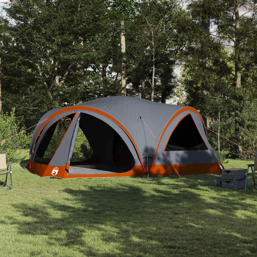 Familietent voor 10 personen Grijs en Oranje 460 x 430 x 214 cm