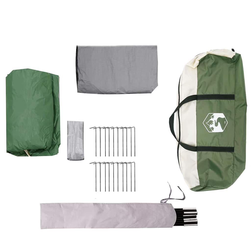Familietent voor 4 Personen Groen en Wit 324 x 255 x 230 cm