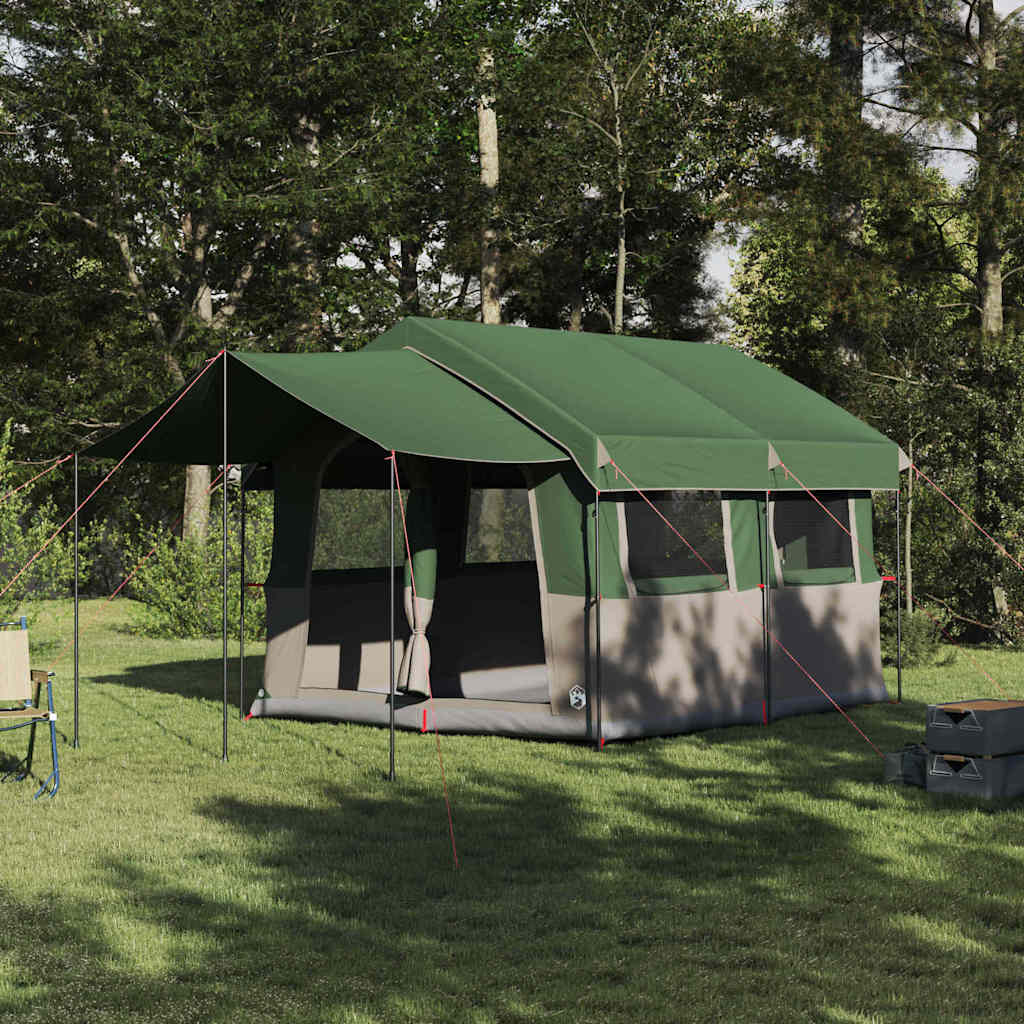 Familietent voor 4 Personen Groen en Wit 324 x 255 x 230 cm