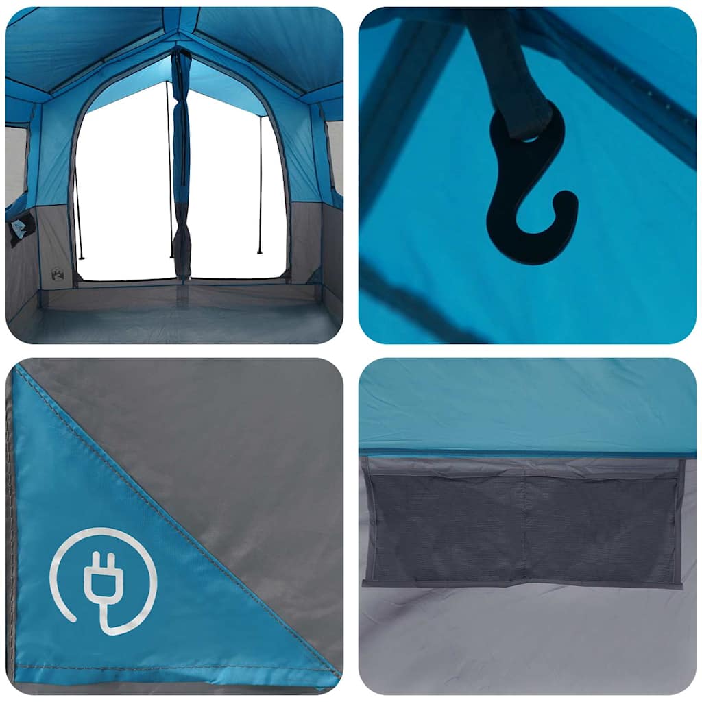 Familietent voor 4 Personen Blauw en Grijs 324 x 255 x 230 cm
