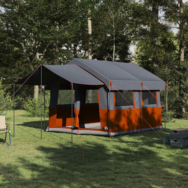 Familietent voor 4 Personen Grijs en Oranje 324 x 255 x 230 cm