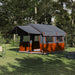 Familietent voor 4 Personen Grijs en Oranje 324 x 255 x 230 cm