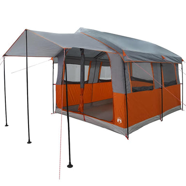 Familietent voor 4 Personen Grijs en Oranje 324 x 255 x 230 cm