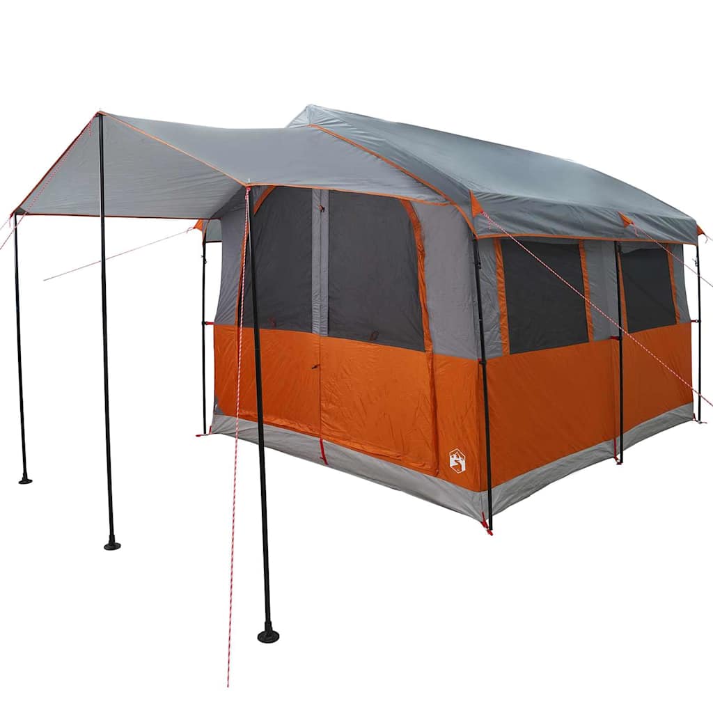Familietent voor 4 Personen Grijs en Oranje 324 x 255 x 230 cm