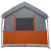 Familietent voor 4 Personen Grijs en Oranje 324 x 255 x 230 cm