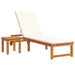 Ligstoel 2 st Massief Acaciahout Bruin