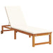 Ligstoel 2 st Massief Acaciahout Bruin