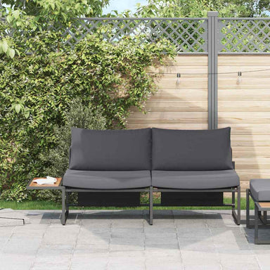 Tuinbank met kussen Antraciet 200,5 x 70 x 85,5 cm Staal