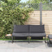 Tuinbank met kussen Antraciet 200,5 x 70 x 85,5 cm Staal