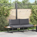 Tuinbank met kussen Antraciet 200,5 x 70 x 85,5 cm Staal