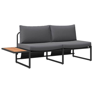 Tuinbank met kussen Antraciet 200,5 x 70 x 85,5 cm Staal