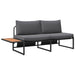 Tuinbank met kussen Antraciet 200,5 x 70 x 85,5 cm Staal