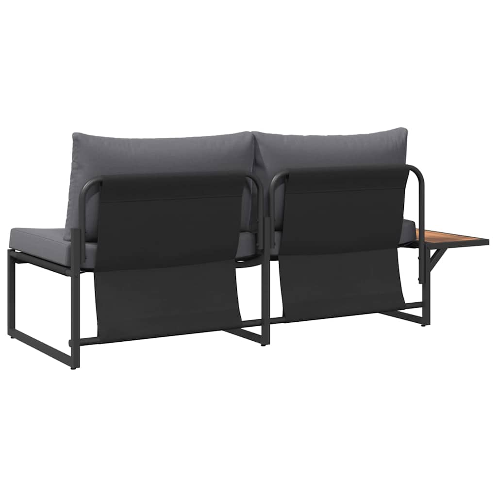 Tuinbank met kussen Antraciet 200,5 x 70 x 85,5 cm Staal