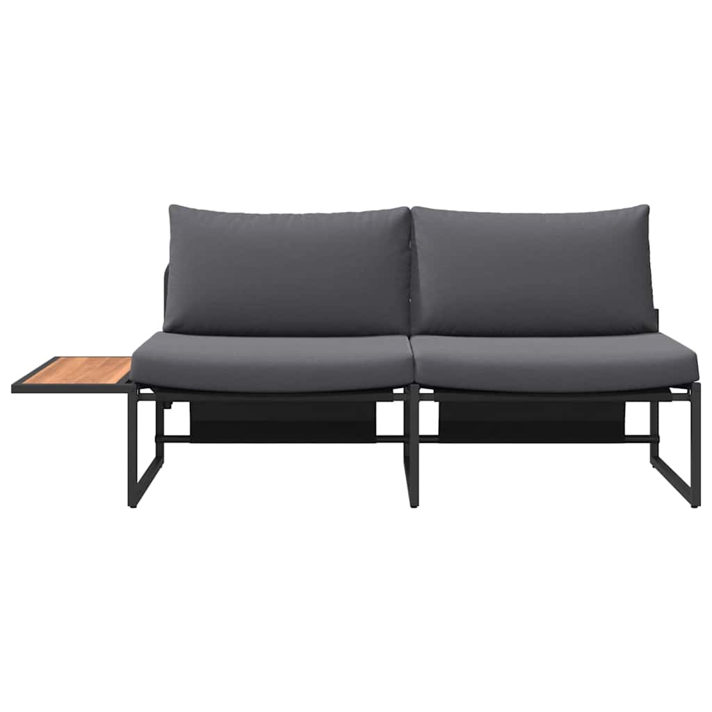 Tuinbank met kussen Antraciet 200,5 x 70 x 85,5 cm Staal