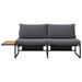 Tuinbank met kussen Antraciet 200,5 x 70 x 85,5 cm Staal