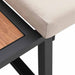 Tuinbank met kussen met kussen Taupe 200,5 x 70 x 85,5 cm Staal