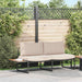 Tuinbank met kussen met kussen Taupe 200,5 x 70 x 85,5 cm Staal