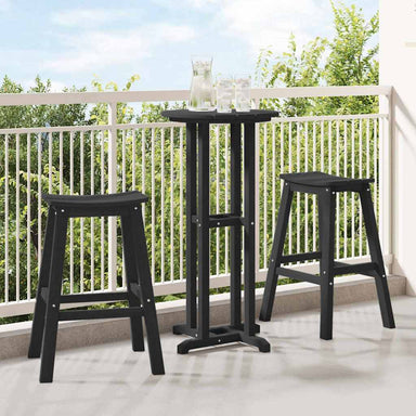 Barkruk 2 st Zwart 52 x 43 x 73,5 cm HDPE