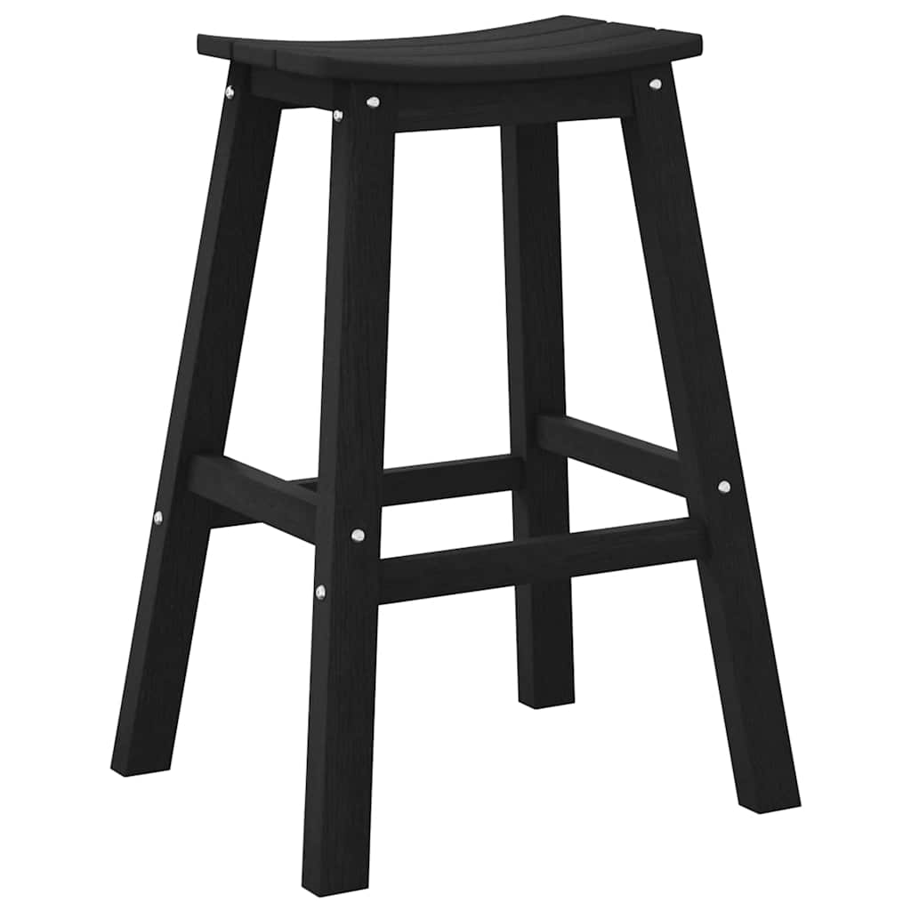 Barkruk 2 st Zwart 52 x 43 x 73,5 cm HDPE