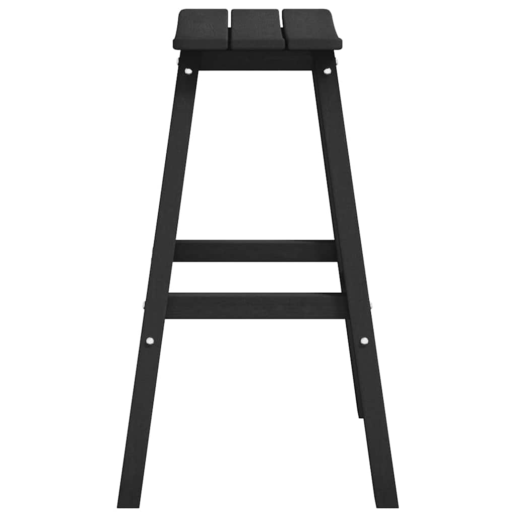 Barkruk 2 st Zwart 52 x 43 x 73,5 cm HDPE