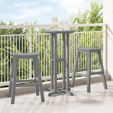 Barkruk 2 st Lichtgrijs 52 x 43 x 73,5 cm HDPE