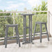 Barkruk 2 st Lichtgrijs 52 x 43 x 73,5 cm HDPE